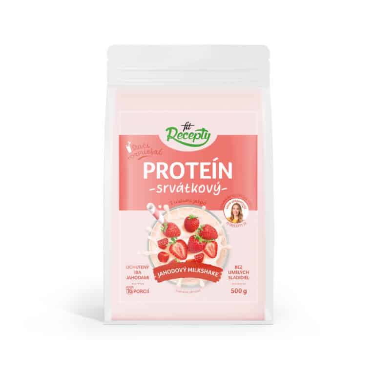 fit proteín pre ženy jahodový milkshake